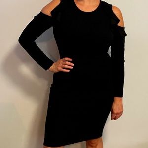 Calvin Klein, Black, Cold Shoulder dress